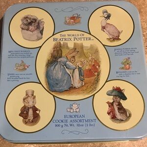 Vintage Beatrix Potter Cookie Tin 1997
